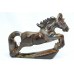 Natural brown tiger's eye gemstone Horse Figure Home Decorative gift Item